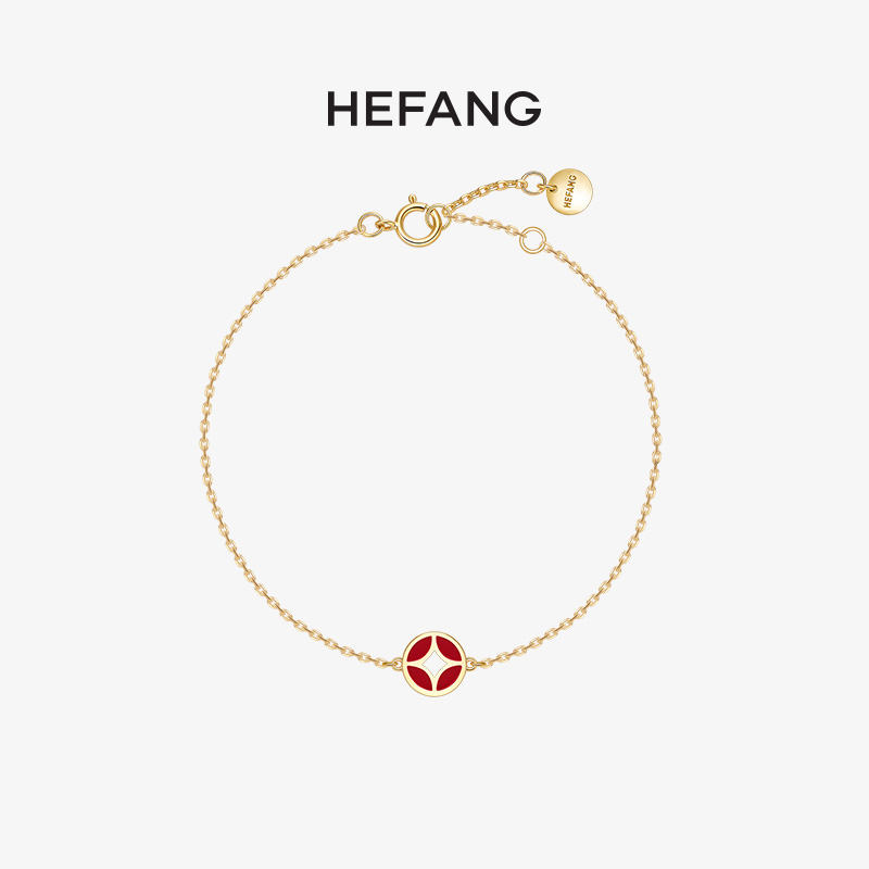 HEFANG Qi jewelry lucky coin bracelet 925 sterling silver female net red good luck hand ornaments Year of the Rat jewelry gift