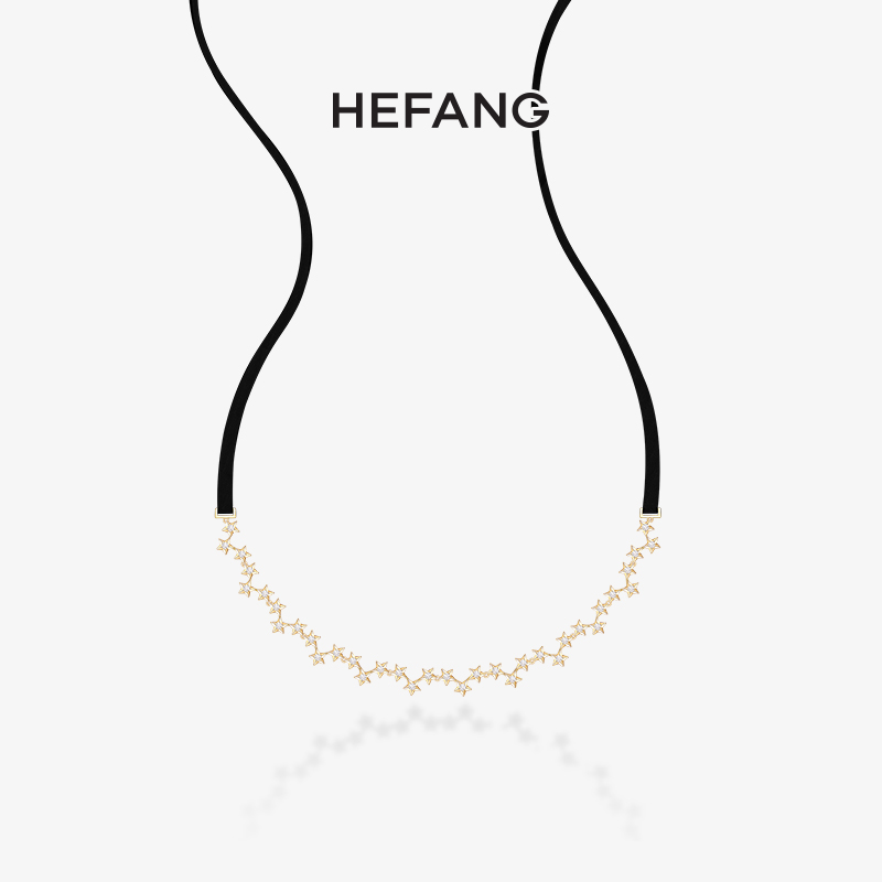 HEFANG Dream Jewelry Dream Starlight short necklace 925 sterling silver Female sense choker collar Clavicle necklace
