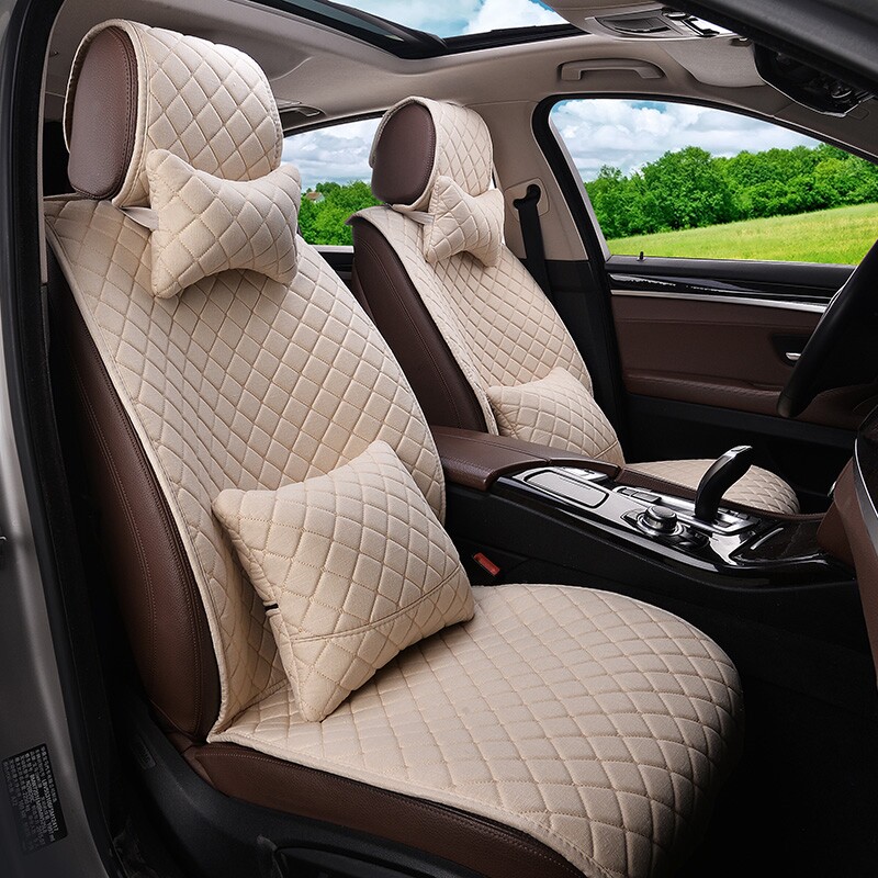 Dedicated to Mercedes-Benz new E-class car seat cushion pure linen E200L E300L E260L seat cushion cover modification decoration