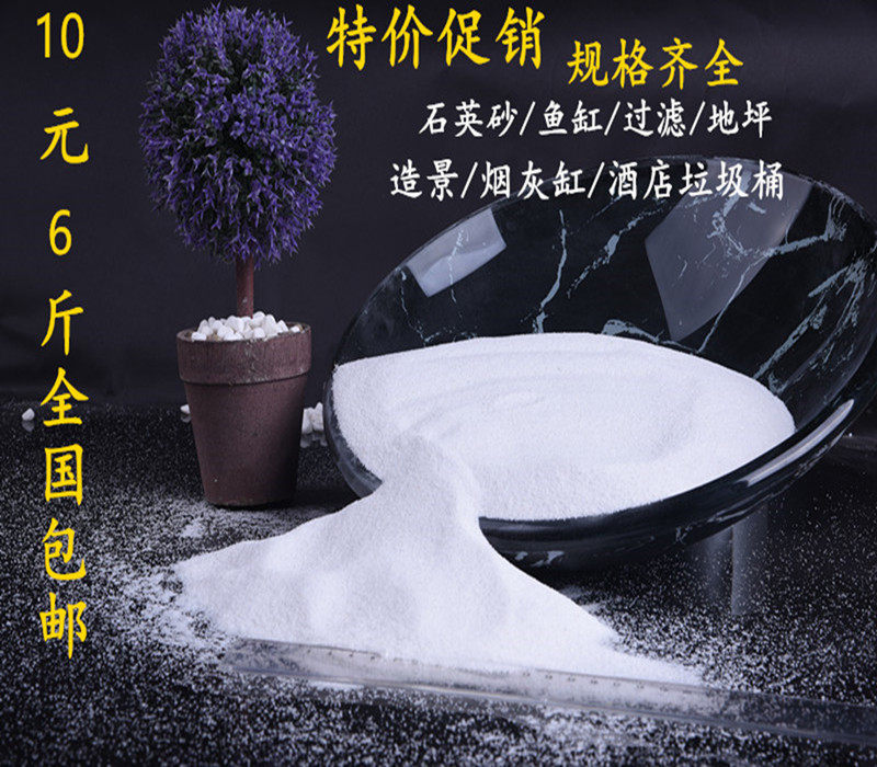 Pure white quartz sand Fish tank bottom sand trash can Ash sand landscape white sand Small stones decorative sand