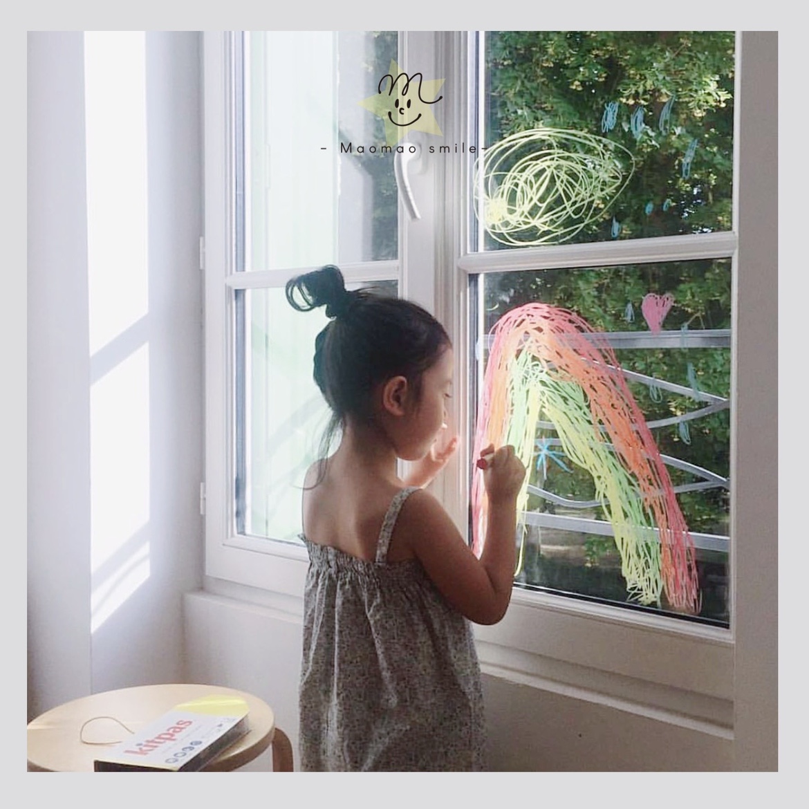 MAO is a magical crayon that can draw on glass ~ Japanese Kitpas safe and portable washable crayons 