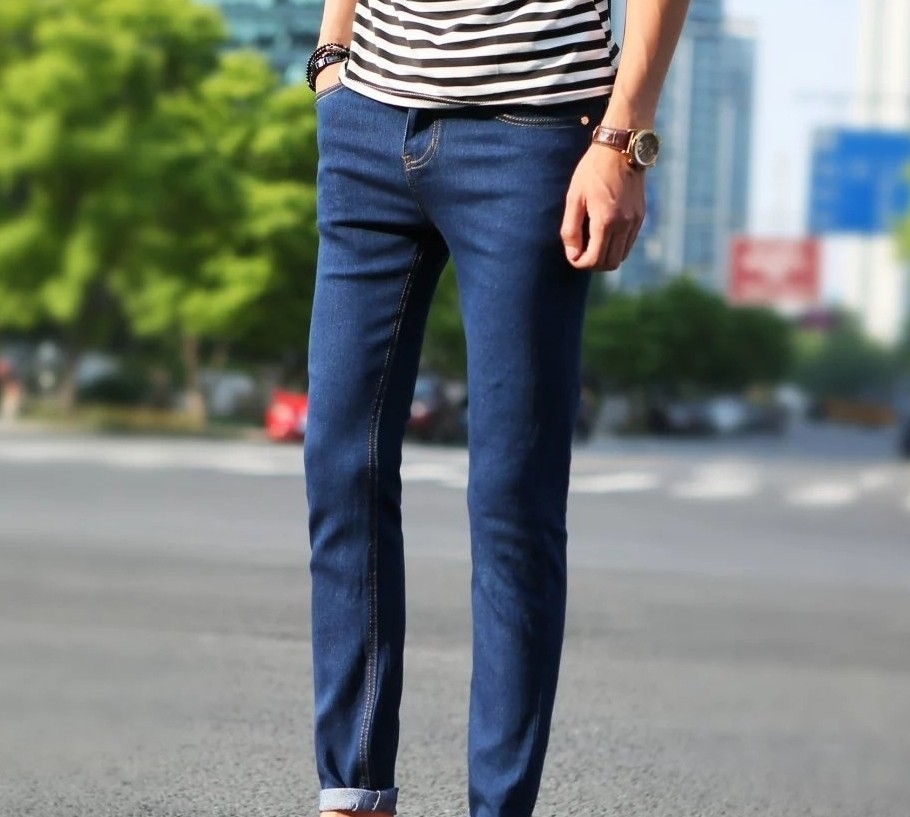 Jeans pour adolescent pieds Slim pour Quatre saisons - Ref 1465730 Image 11