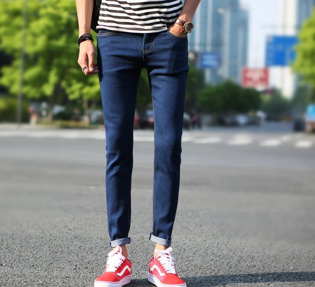 Jeans pour adolescent pieds Slim pour Quatre saisons - Ref 1465730 Image 14