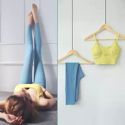 Sports Set Women 2021 Summer Bra Pants Two Piece Sexy Sling Gym Clothing Female Beginners