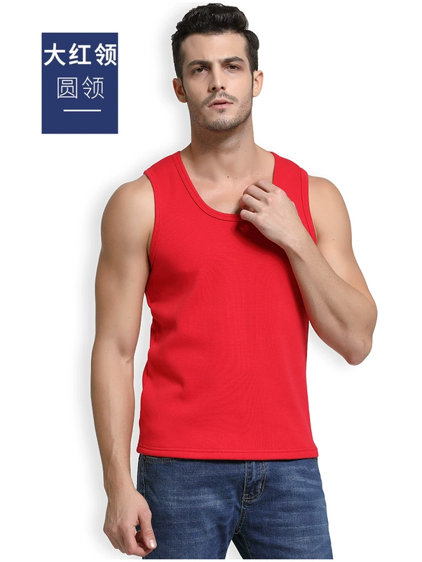 Nam Cực ấm áp vest nam cộng với nhung dày đồ lót mùa thu và mùa đông thanh niên Slim vest đáy áo sơ mi áo giữ nhiệt nam không tay