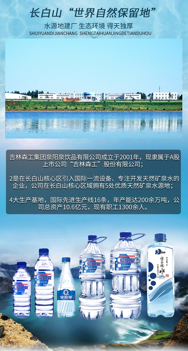 泉阳泉 长白山天然弱碱性矿泉水 350ml*24瓶 图8
