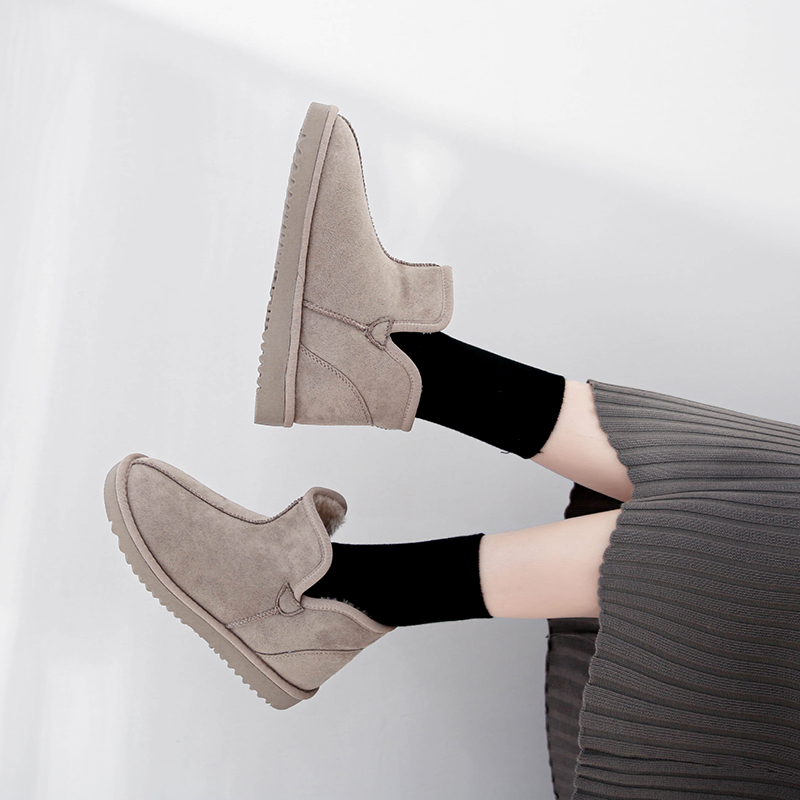 Gush Snowy Boots Female Short Drum Students New Fashion Tide Autumn Winter Thickened Bread Boots 100 Hitch Cotton Shoes Short Boots