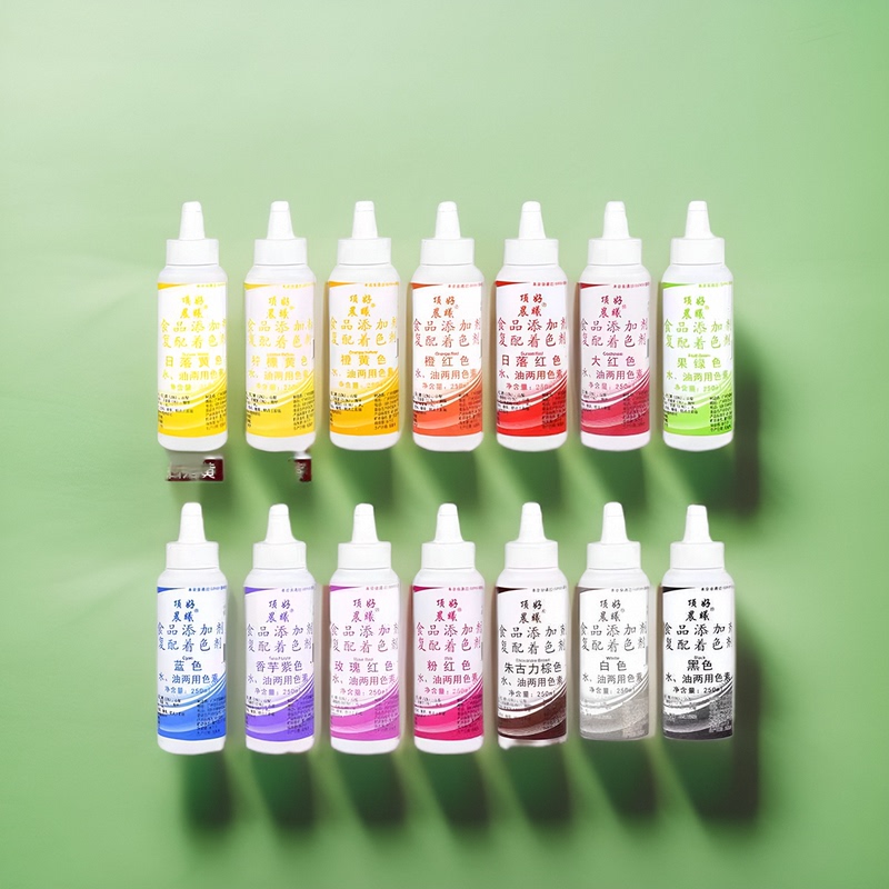 Top-Quality Chenshi Edible Coloring, Water and Oil-Based, Food-Grade Dye for Baking, Cake, Cream, and Decorating, White and Black