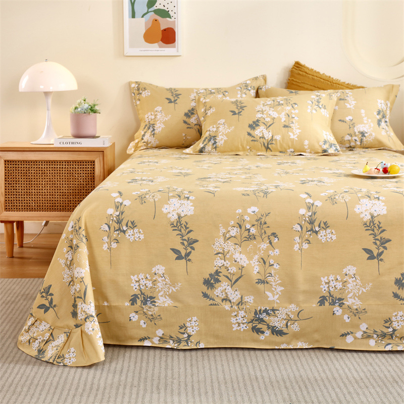 Set to make reservation 100% All cotton pure cotton small crushed flower bed sheet Enlarged Bed single tatami bed and low bed splicing bed by single