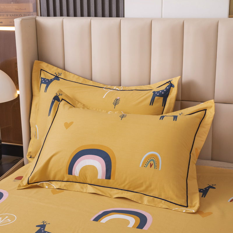 Pure cotton full cotton twill pillow headgear pair dress 48 x 74cm set to make cartoon children little fresher single