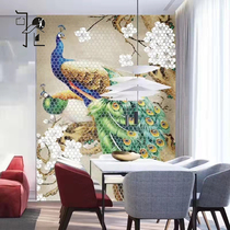 Custom Nordic Ceramic Inkjet Spray Painted Mosaic Art Decoration Painting Genguan Dining Room Background Wall Tiles