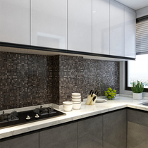 Black self-adhesive mosaic wall applie embellished decoration living room restaurant Xuanguan Kitchen Bedroom Anti Oil Moisture-proof Wall Paper