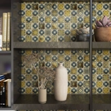 Керамическая мозаичная плитка фон стена черный золото ретро -рисунок крыльца батон