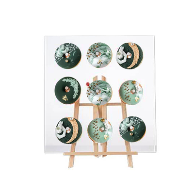 Acrylic Doughnut Show Shelf Transparent Donuts Wedding Bracket Birthday Partiy Cake Rack Sweet Terrace Round