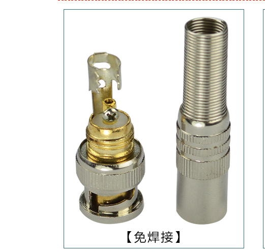 Monitoring special solder-free BNC joint camera Q9 joint copper core 75-3-5 transmission line joint female head