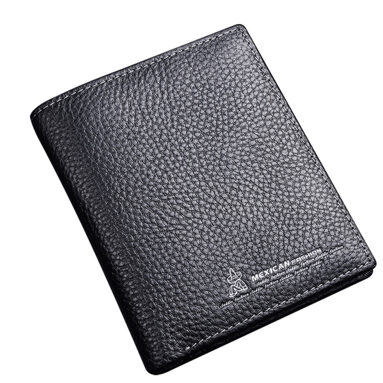 Scarecrow men's genuine leather wallet short youth first layer cowhide student ultra-thin wallet 2025 new genuine