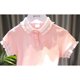 H2023 ລະດູຮ້ອນແບບໃຫມ່ເດັກຍິງແຂນສັ້ນ t-shirt infant ເຄື່ອງນຸ່ງເດັກນ້ອຍ summer POLO ເສື້ອທີເຊີດເດັກນ້ອຍ bottoming ເສື້ອ