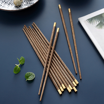 Chopsticks Chicken Wing Wood Home High-grade Fuzi Solid Wood Chopsticks Family 10 Pair Set Japanese Non-slip Redwood Chopsticks