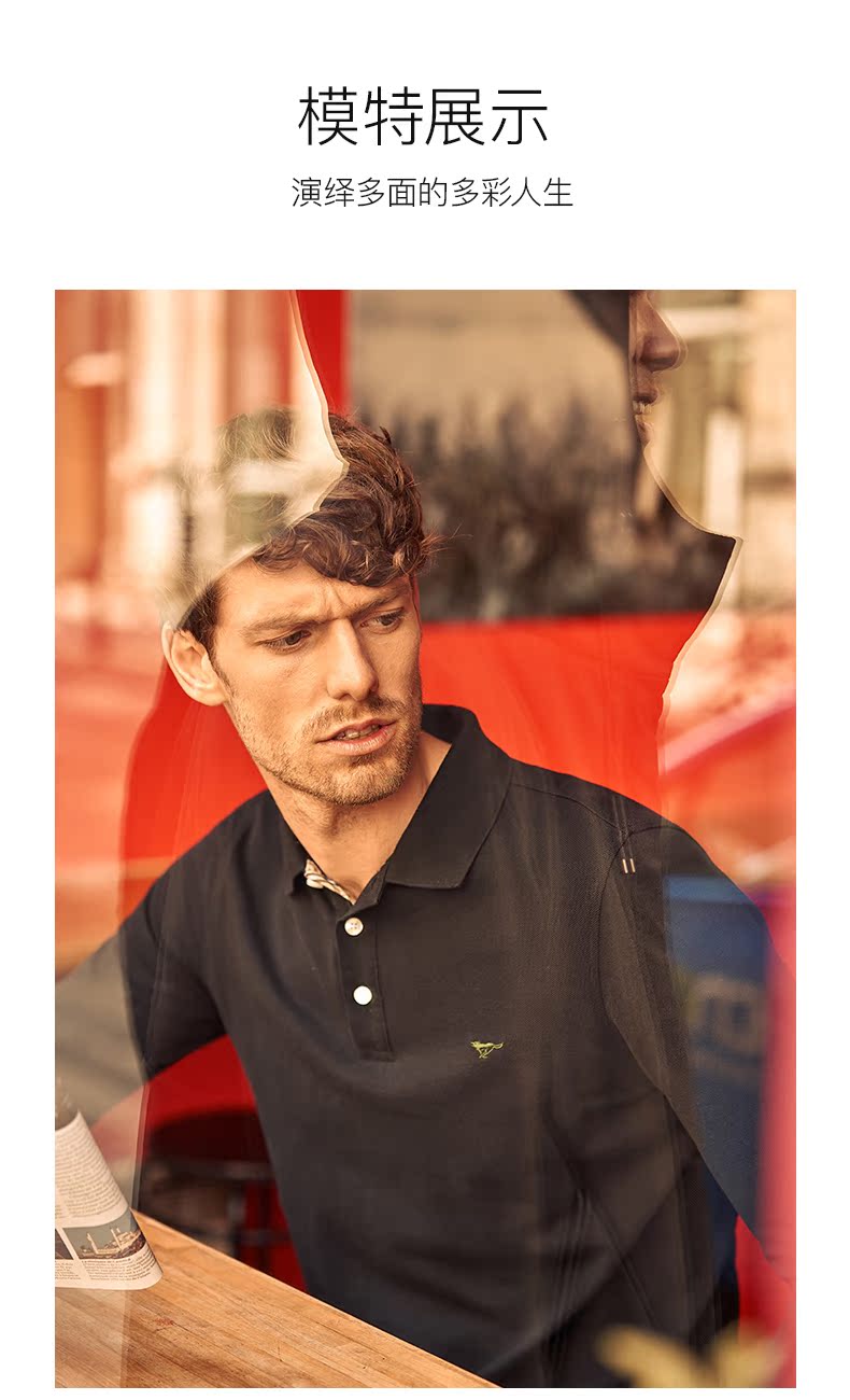 Áo thun dài tay cho nam bảy con sói nam 2018 xuân hè thu đông trẻ trung và nam trung niên áo thun cotton bố bố t shirt