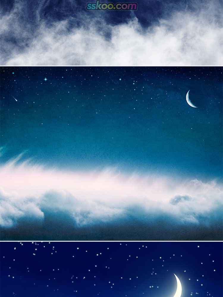 夜空日月繁星星轨插图照片风景壁纸高清4K摄影图片设计背景素材插图4