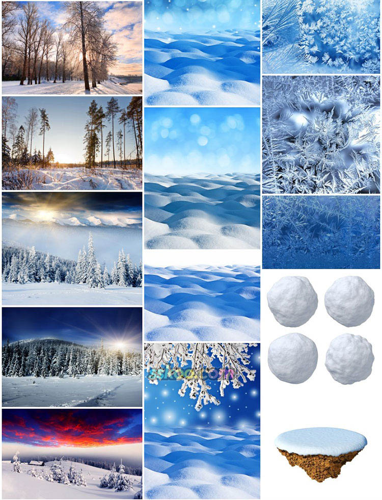冬季雪景雪山风景高清JPG摄影照片4K壁纸背景图片插图设计素材插图19
