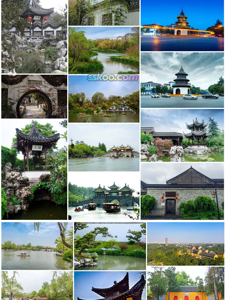 高清JPG素材江苏扬州风景图片瘦西湖何个园林文昌阁五亭桥摄影照插图9