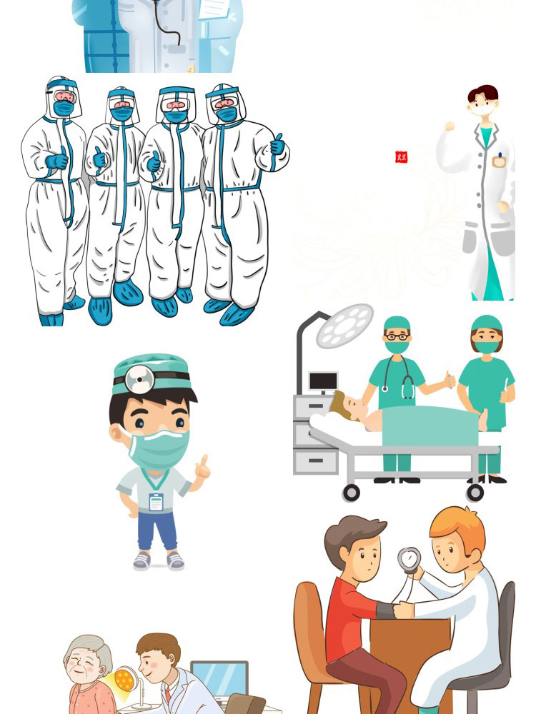 卡通医护人员医生护士PNG免抠元素透明背景图片PS平面设计素材插图2