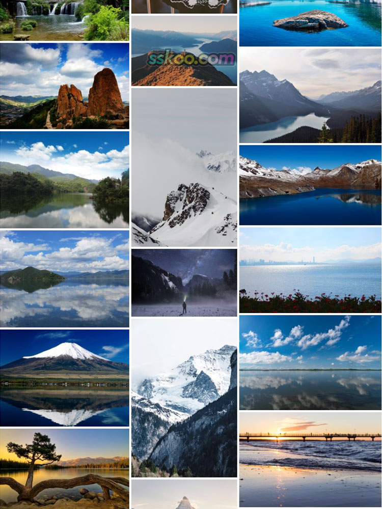高山湖泊山水风景高清JPG摄影照片4K壁纸背景图片插图设计素材插图6