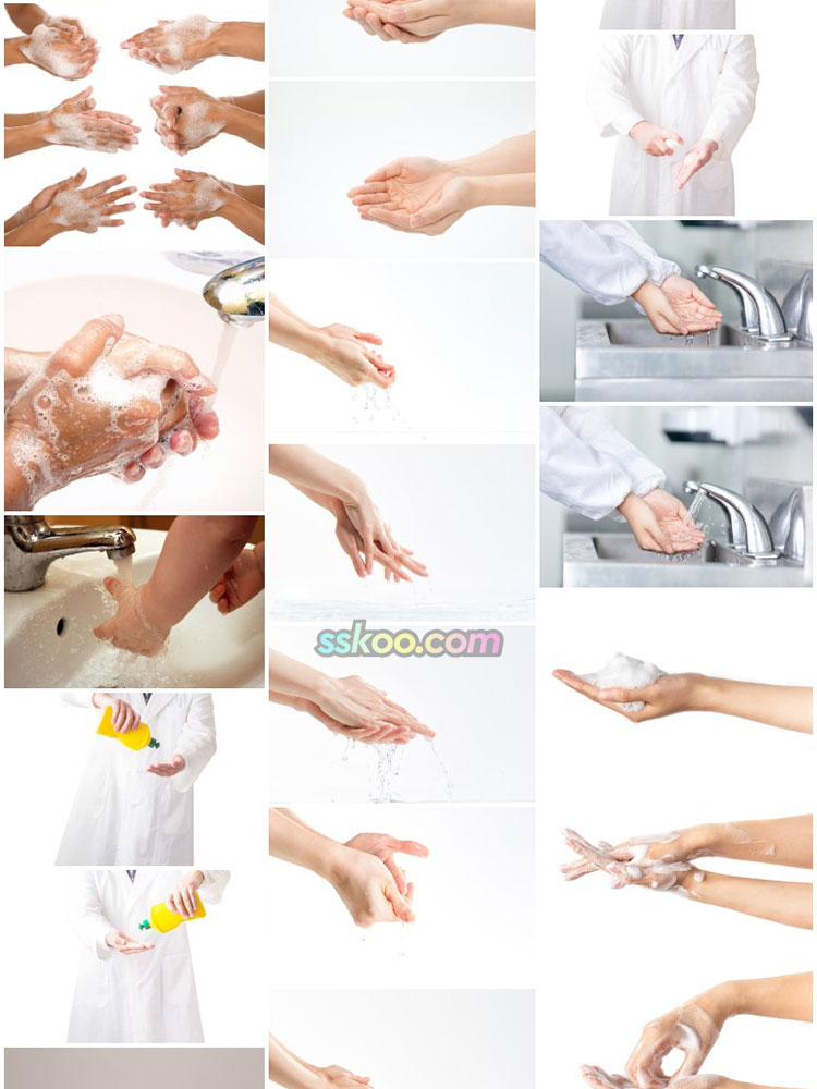 防疫消毒手部清洁洗手正确步骤图解特写宣传设计图片插图照片素材插图16
