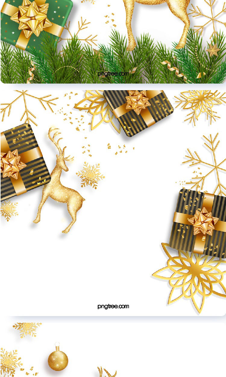 圣诞节元素金色小鹿驯鹿礼物展示海报banner模板PSD分层设计素材插图9