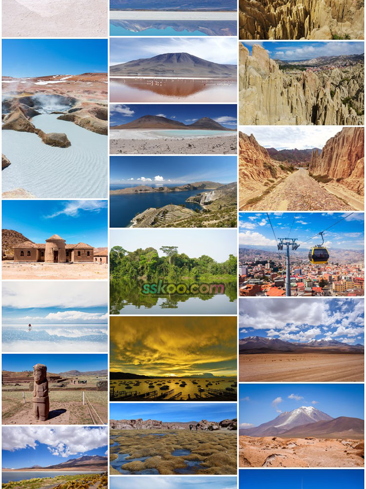 高清JPG素材玻利维亚风光图片高原盐湖火烈鸟天空之境南美洲摄影插图16