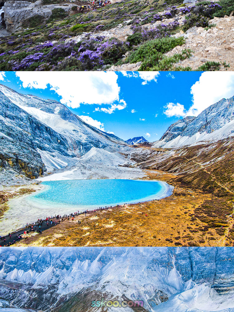 高清JPG素材旅游景点风景图片四川甘孜三神山牛奶海雪山旅行摄影插图2