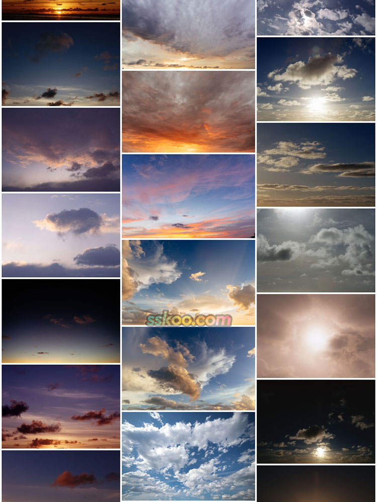 蓝天白云落日天空高清JPG摄影照片4K壁纸背景图片插图设计素材插图17