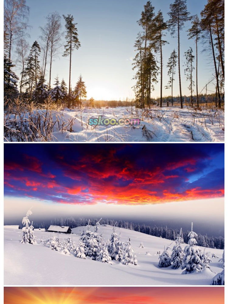 冬季雪景雪山风景高清JPG摄影照片4K壁纸背景图片插图设计素材插图12