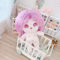 Пурпурные длинные волосы теплые ребенка голые малышки