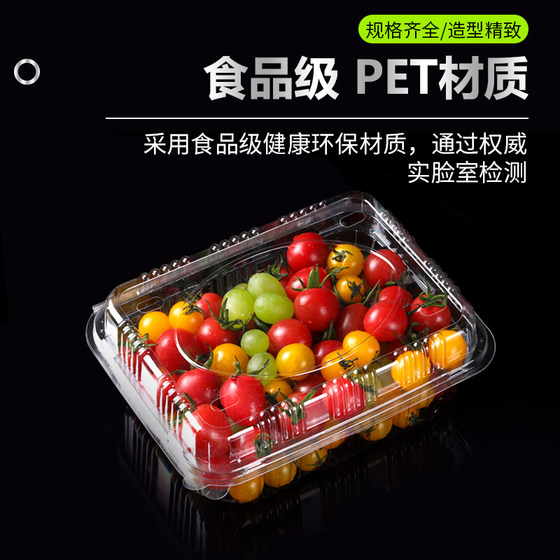 뚜껑 투명 플라스틱 체리 딸기 1파운드 상자 인터넷 연예인 식품 등급 포장 상자가 있는 일회용 과일 상자