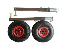 Creative rubber boat assault boat inflatable boat simple small trailer Marine stainless steel trailer beach trailer