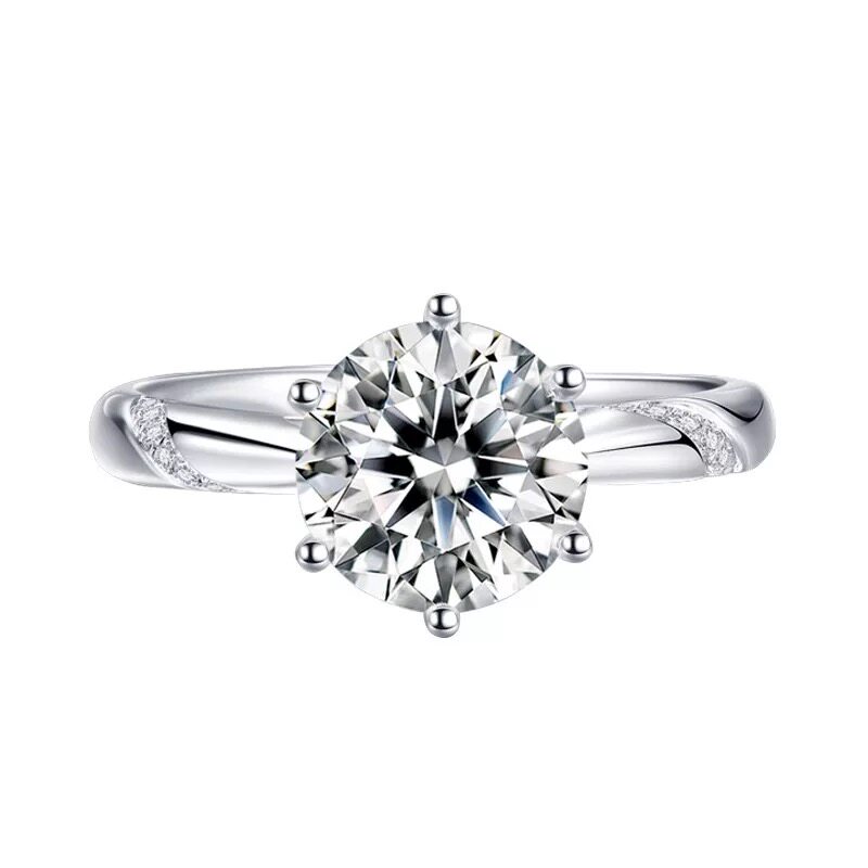 IGI Henan cultivated diamond PT950 diamond ring six-claw psychic 1 carat platinum ring for Valentine's Day to my girlfriend