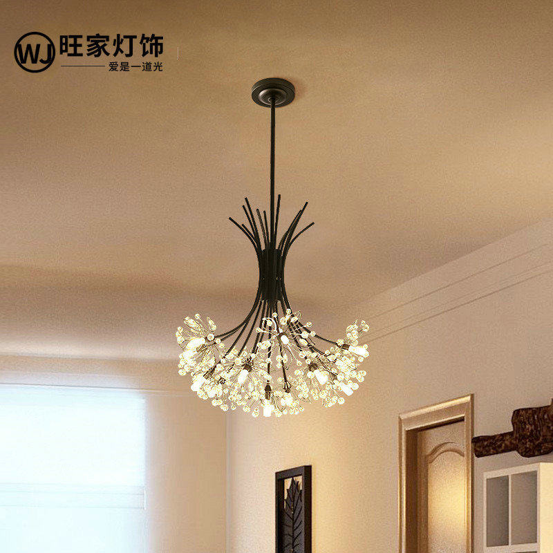 Nordic Minimalist Modern Dining Room Chandeliers Bedroom Lamp Creative Personality Clothing Shop Bar Parlor American Crystal Lamps