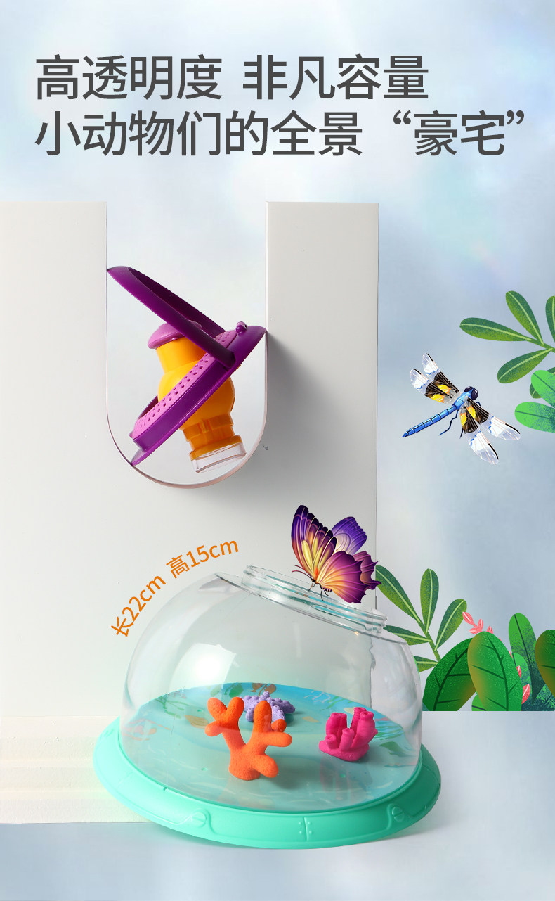 GWIZ 儿童昆虫生物桶收集器 微型观察盒 天猫优惠券折后￥49.4包邮（￥59.4-10）