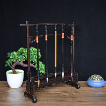  Big red acid branch pen holder Mahogany pen holder brush hanging solid wooden brush pen holder Calligraphy calligraphy and painting supplies Four treasures of Wenfang