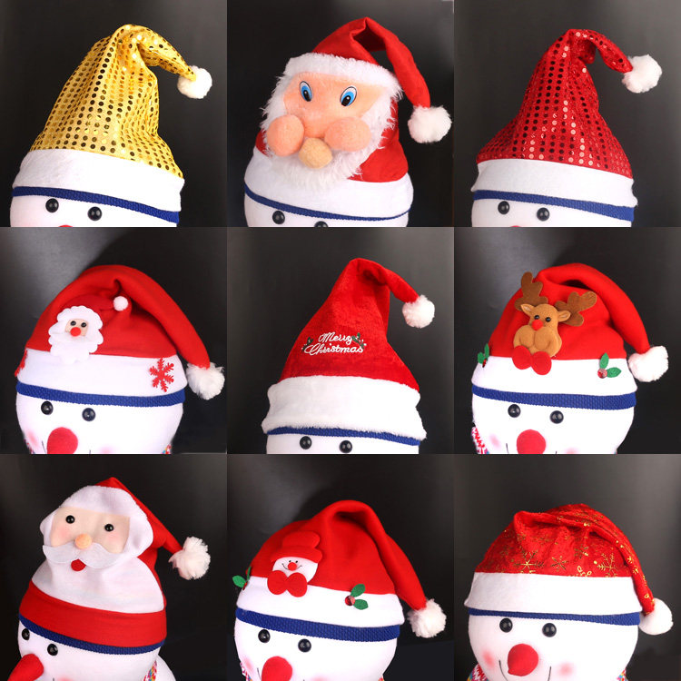 Christmas Hat Hairpin Clip Children's Kindergarten Head Accessories Women Elk Deer Adult Christmas Old Man Hat Decoration Dress Dress