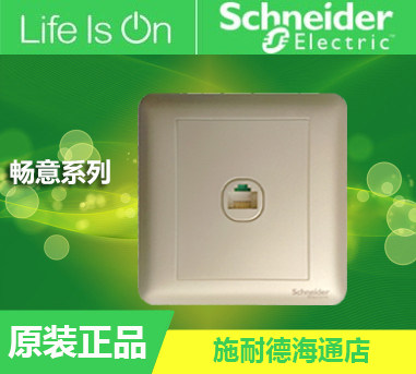 Schneider switch socket brisk frosted gold phone single phone panel socket