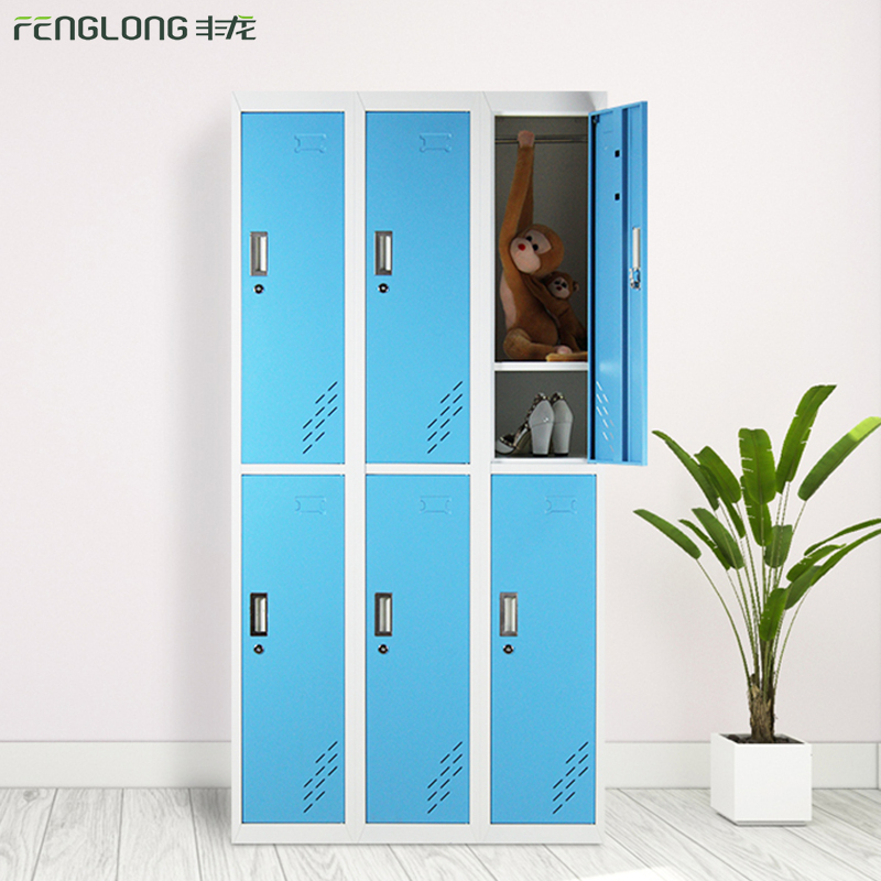 Colour more wardrobe Tin Cabinet Fitness Room Six-Nine Door Lockers Bathing Changing swimming pool with lock lockers