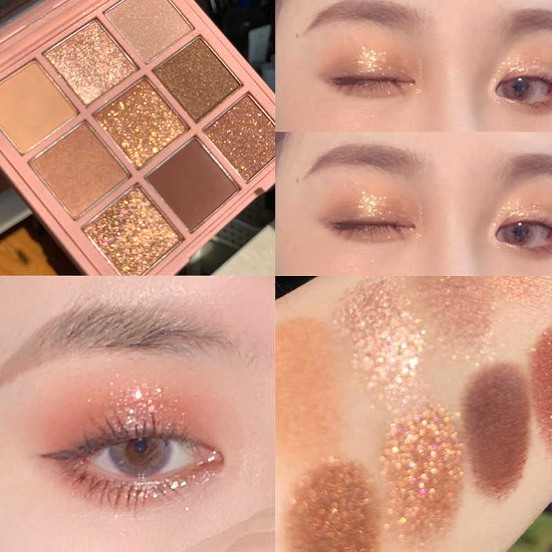 3CE Nine-grid eyeshadow palette ins Super fire 9-color overtake pearl pumpkin orange brown official flagship store net red
