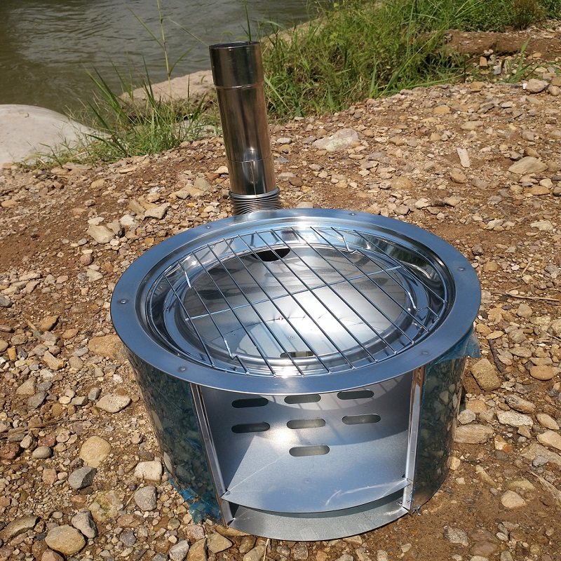 Firewood stove Household rural new outdoor cooking stove Firewood stove Self-driving firewood stove Portable fire with chimney
