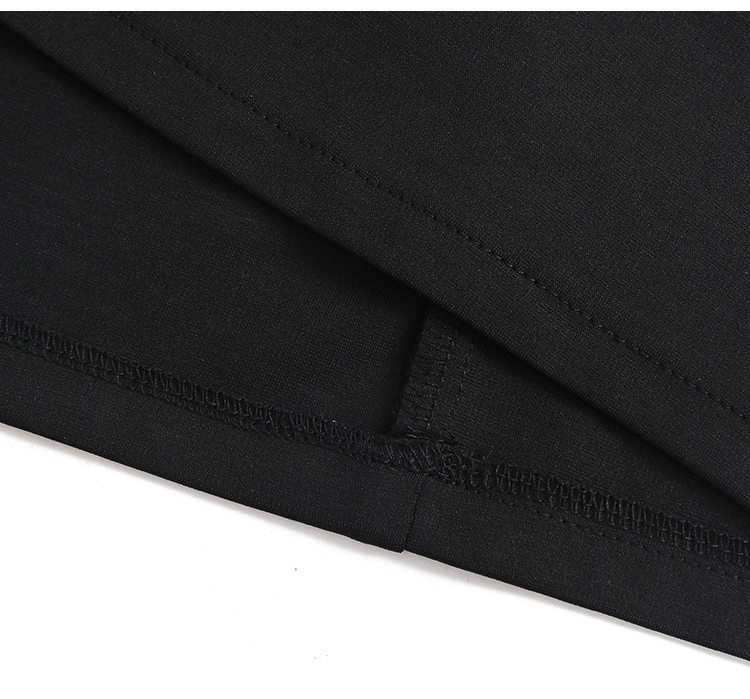 VK旗艦店 韓系修身優雅西服領黑色氣質顯瘦長袖洋裝