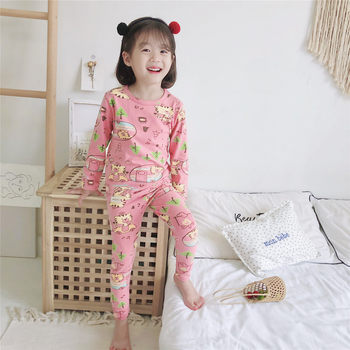 Children's pure cotton underwear set spring and autumn style