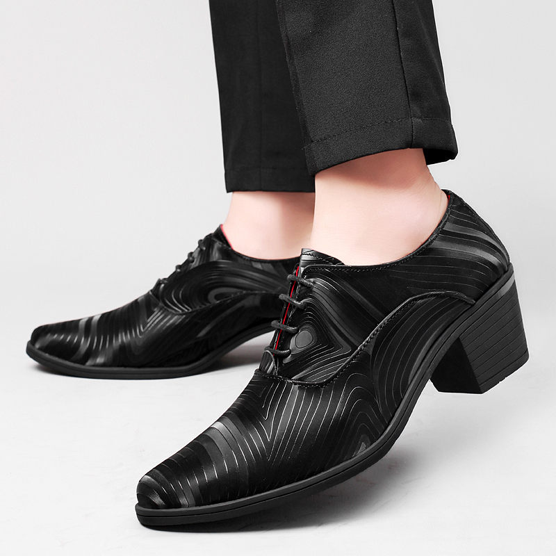 Photo Studio Hairstylist Leather Shoes Height Increasing 7cm Men's Shoes British Style Pointed Leather Shoes Men's High Heels Bar Performance Shoes Photo Studio Hairstylist Leather Shoes Height Increasing 7cm Men's Shoes British Style Pointed Leather Shoes Men's High Heels Bar Performance Shoes