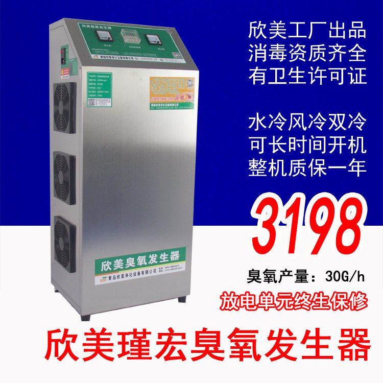 Hinmei XM-S water treatment ozone generator 30g purified water barrel water ozone disinfection machine air source water cooling